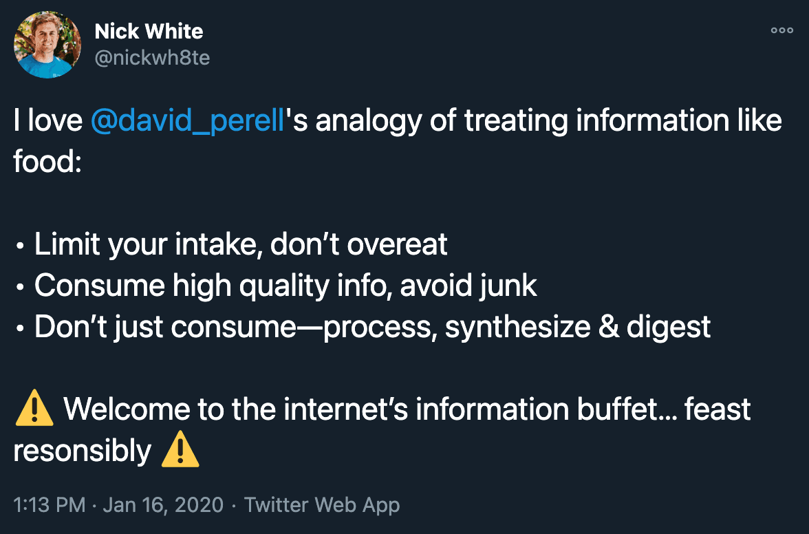 internet information buffet